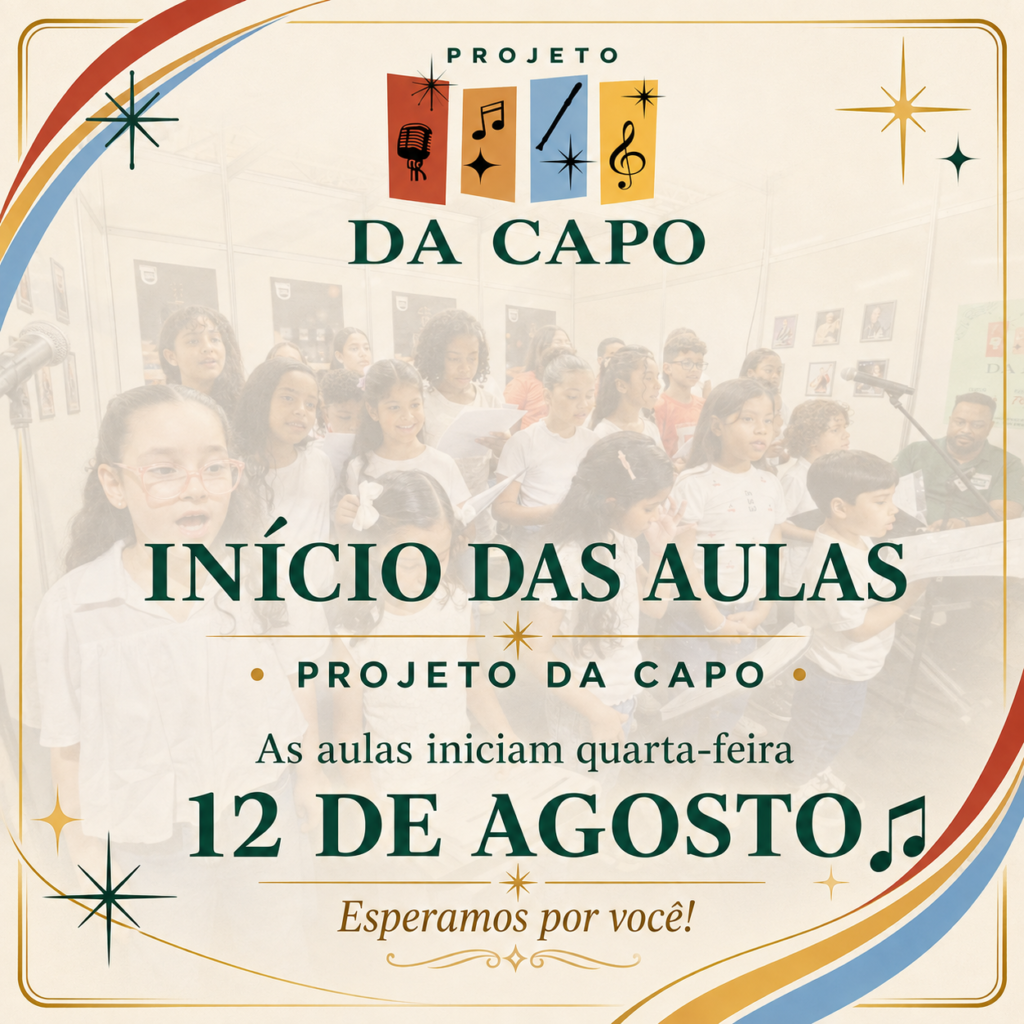 Cartaz início das aulas